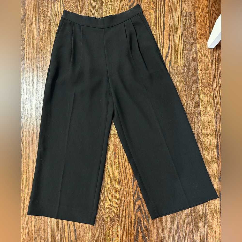 JCrew 365 crepe, wide leg crop pant